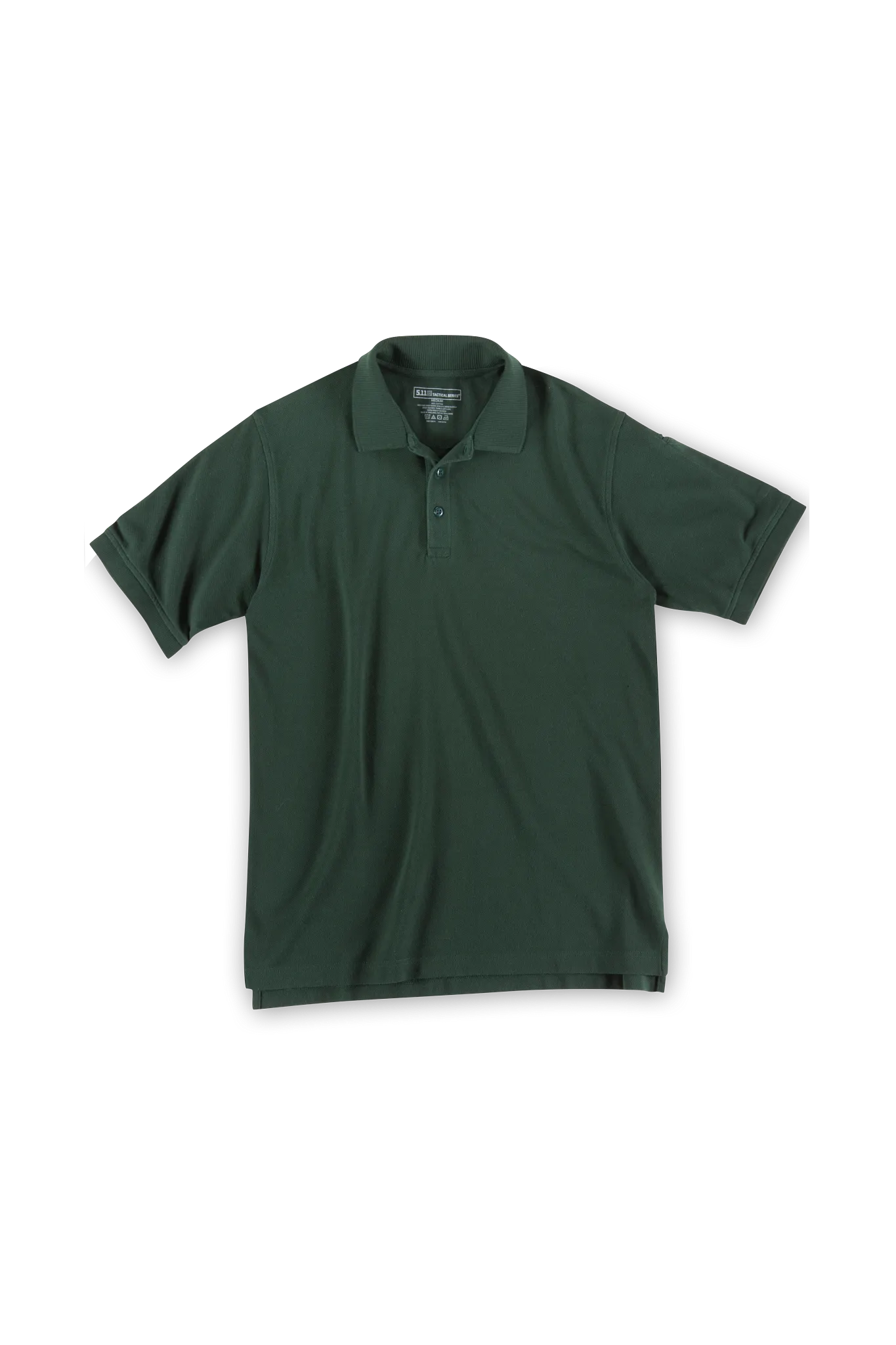 Tactical Polo Shirt, 100% Cotton, Button, Dark Green, 3XL