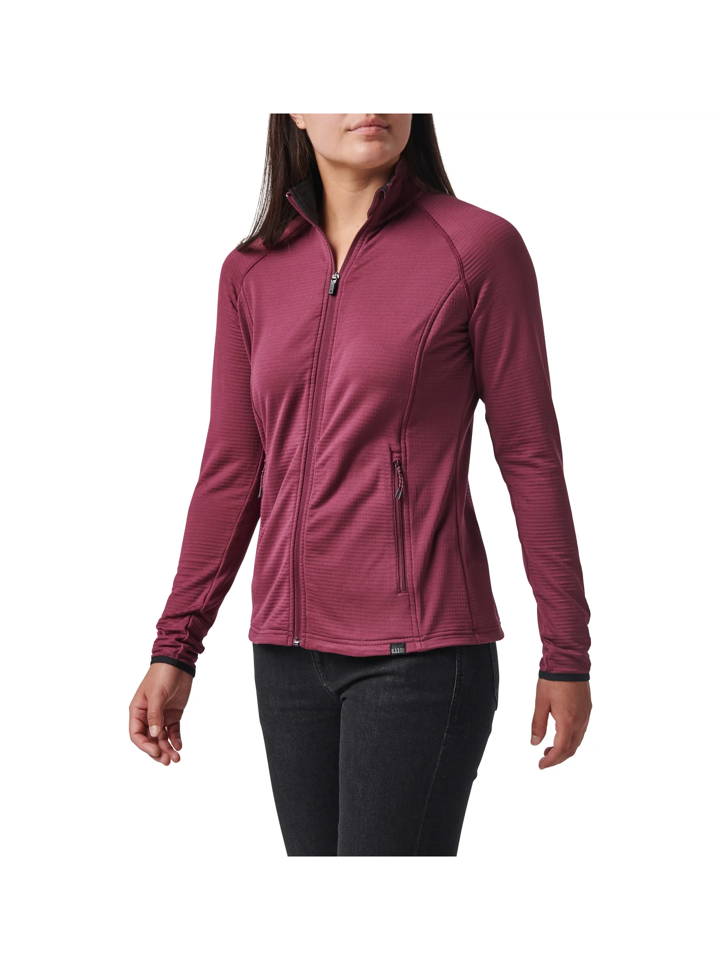 5.11 Tactical - Camiseta con cremallera completa de mujer Stratos