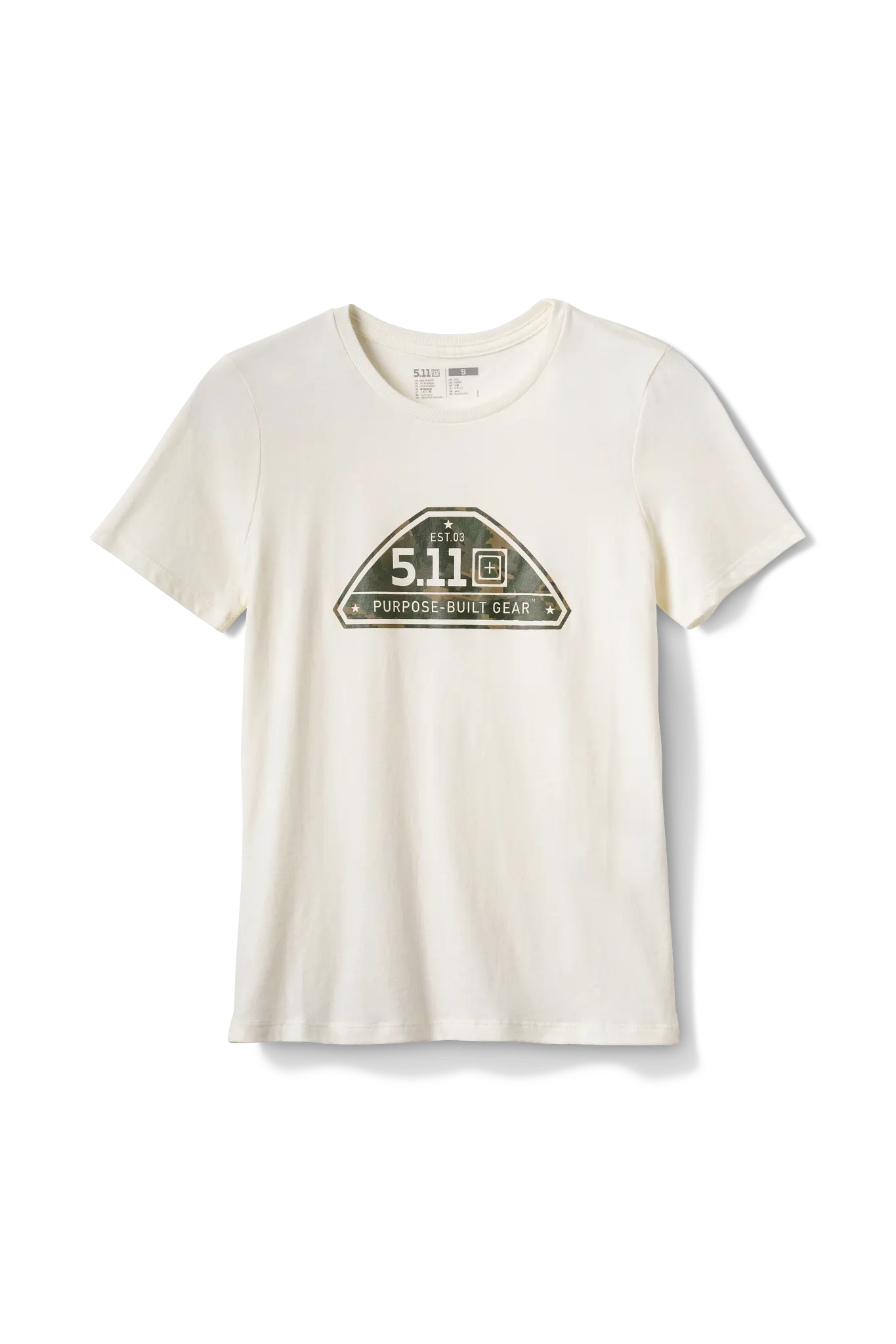 5.11 Tactical Camo Crest Short-Sleeve T-Shirt - Marshmallow
