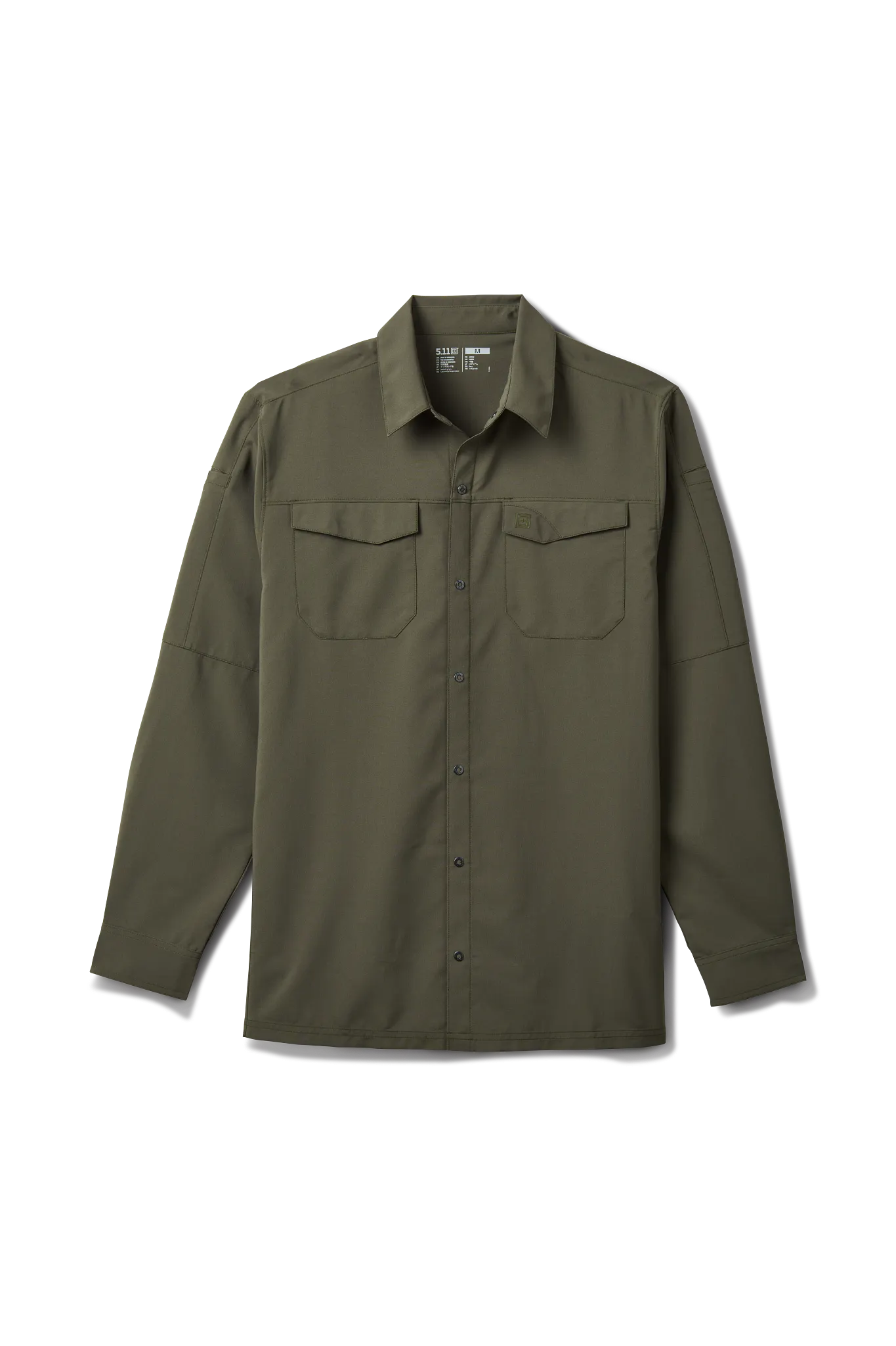 5-724171258M Freedom Flex Woven Long Sleeve Shirt, Ranger Green 2 - Medium