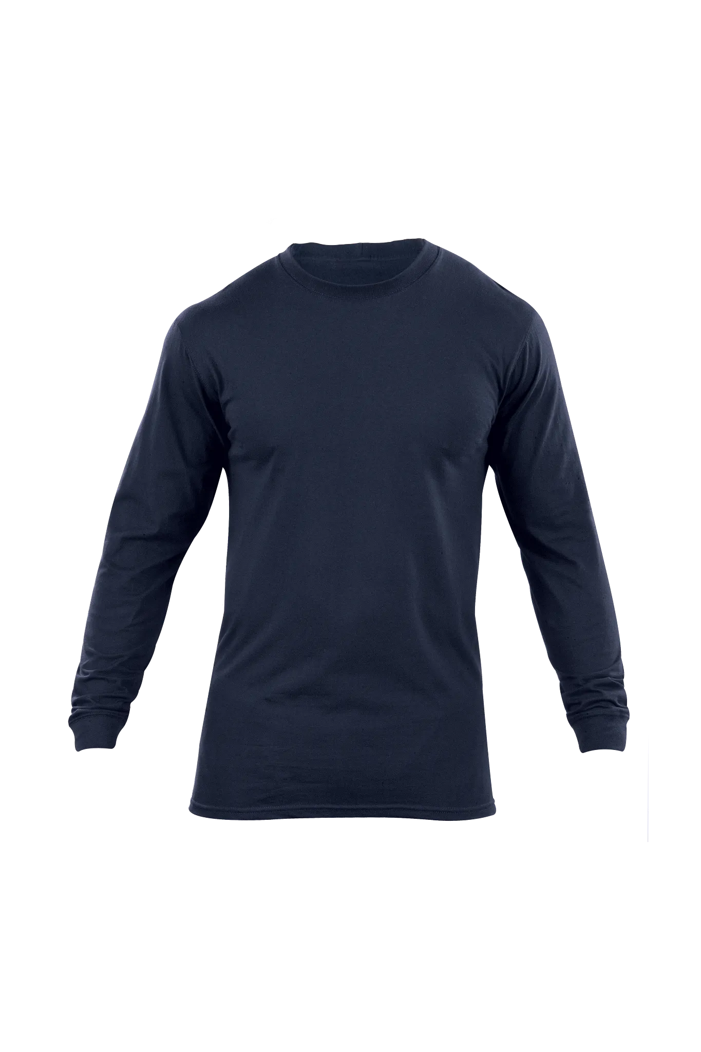 Men's Station Wear Long Sleeve T-Shirt, Cotton, Pullover, Navy, 3XL