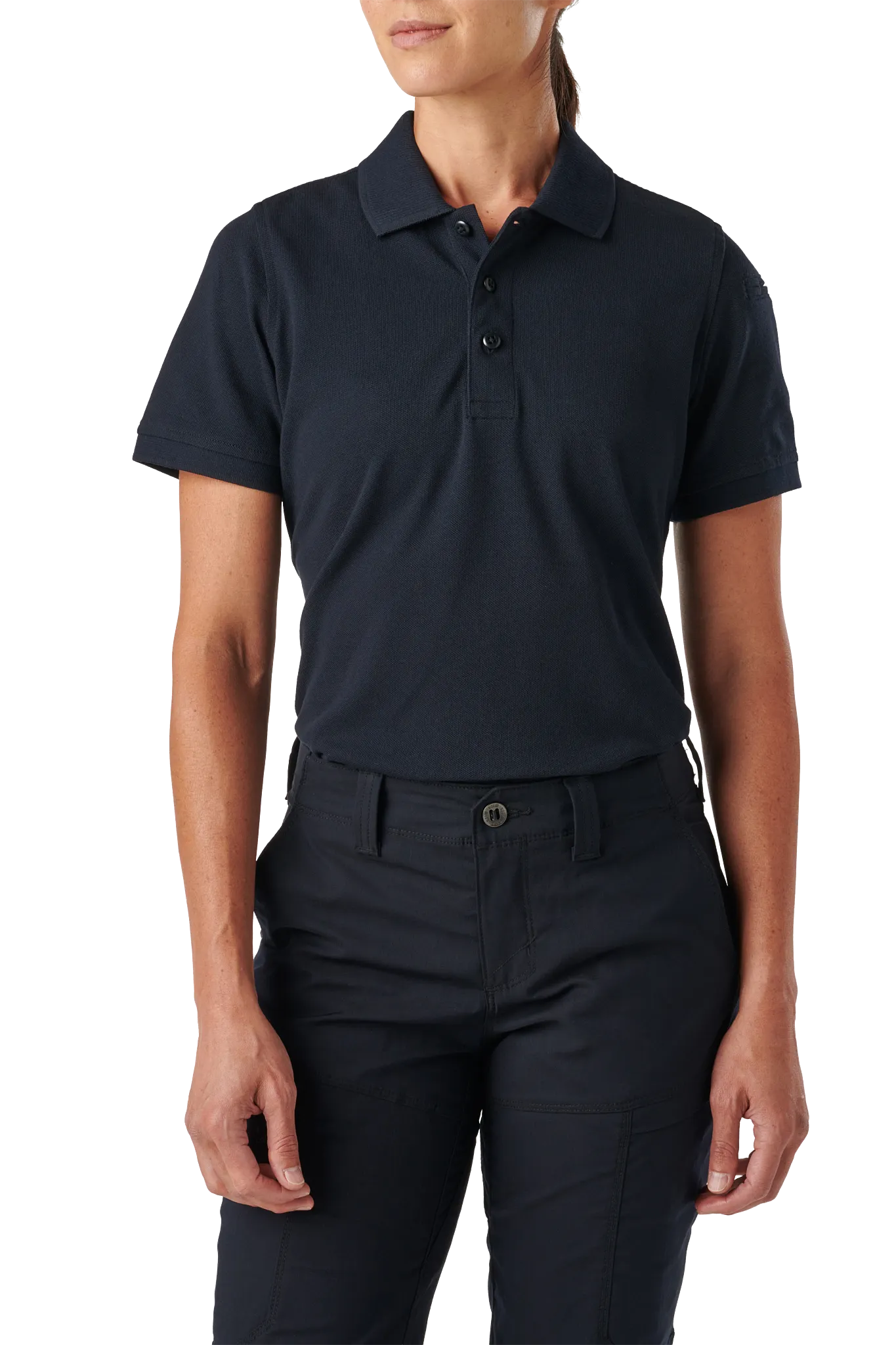 5.11 Tactical Professional Fit Short-Sleeve Pique Polo for Ladies - Dark Navy