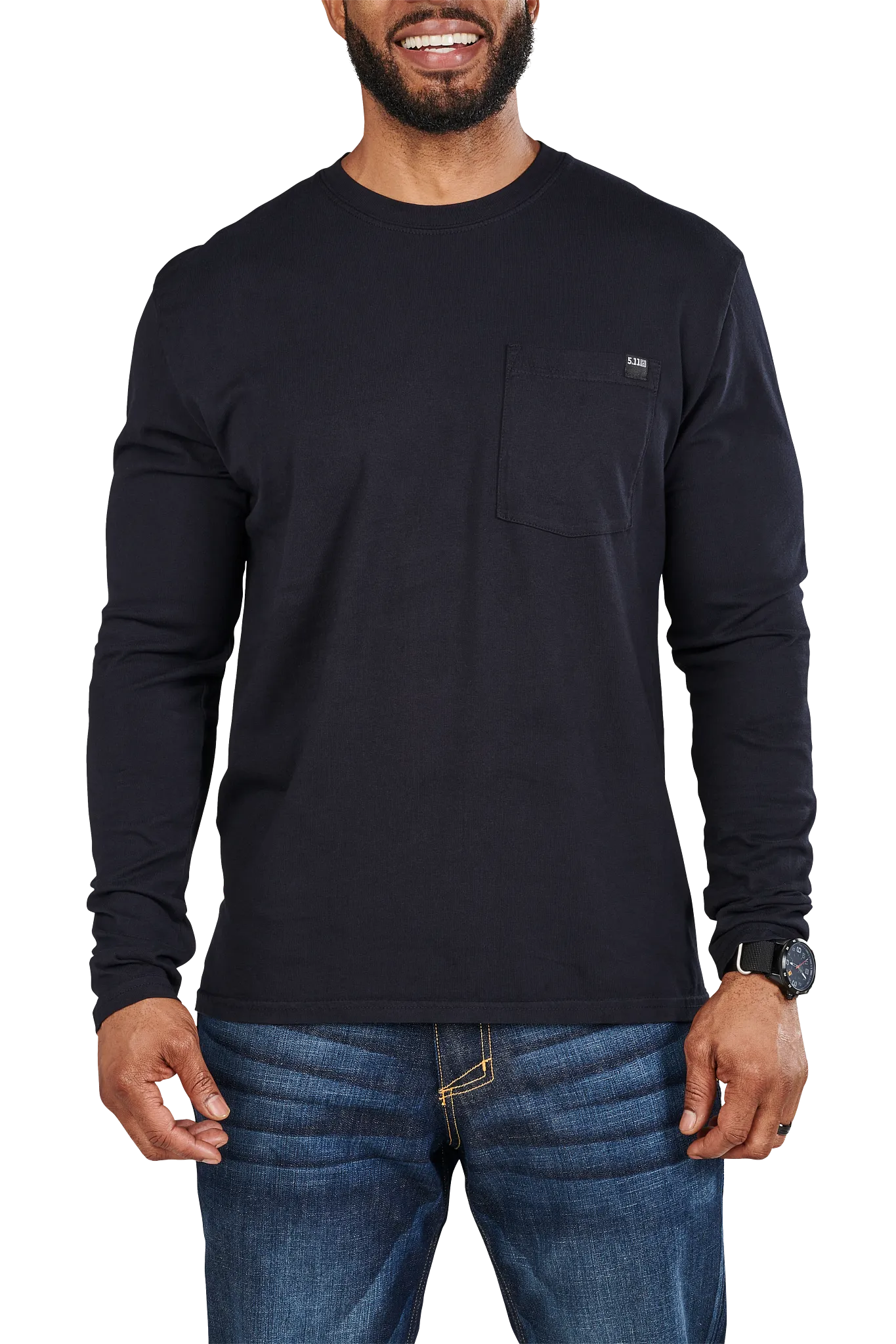 トップス SUNDAYS BEST BORDER POCKET LONG SLEEVE Elite Long Sleeve Pocket Tee: Comfort & Performance | 5.11 Tactical®