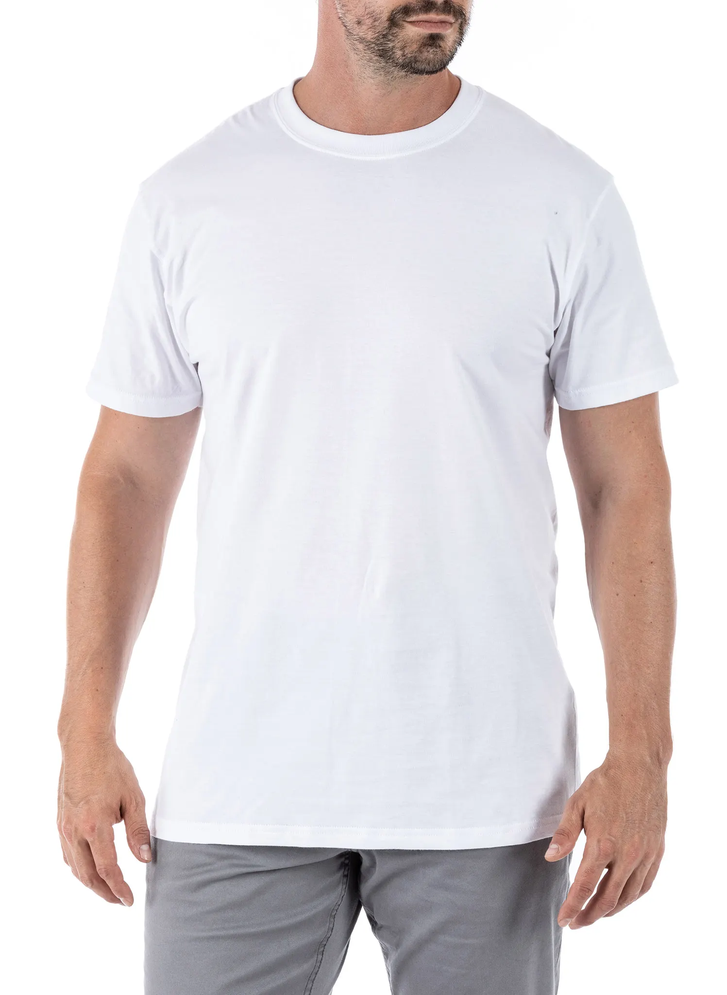 Tactical Shirt, 100% Cotton, White, M, 3 PK