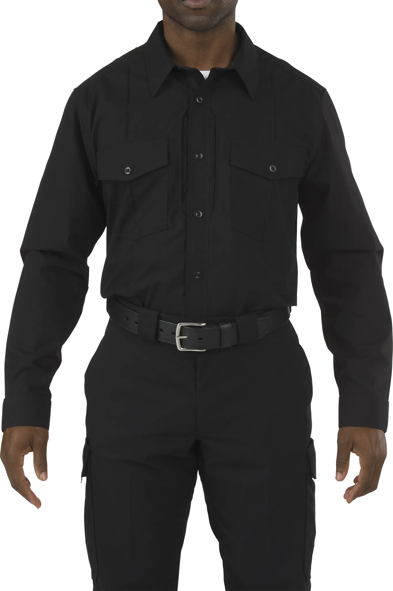 5-72074ABR019MR Stryke Class B PDU Long Sleeve Shirt - Black - Medium