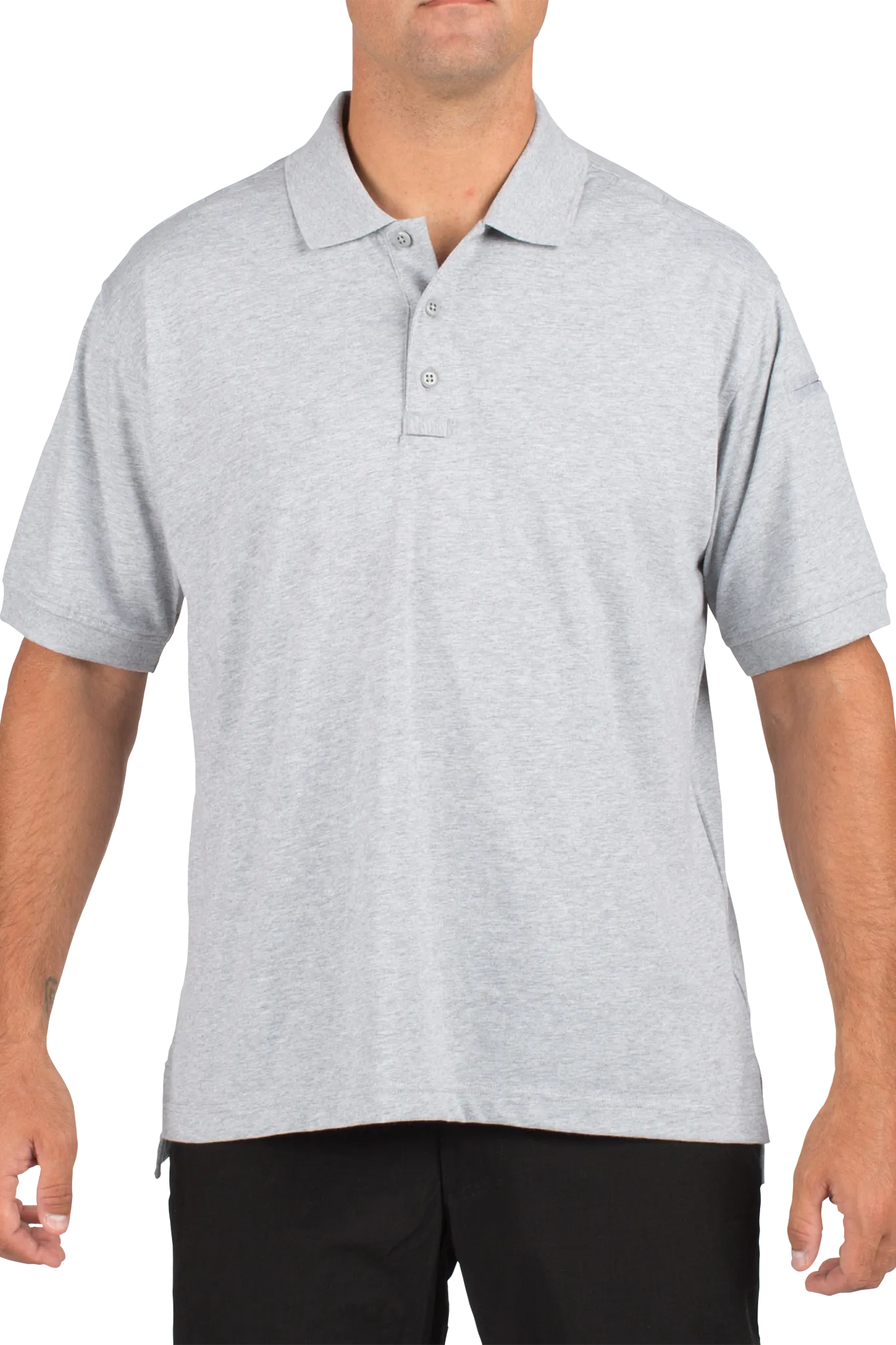 5-71182016M Tactical Short Sleeve Polo, Heather Grey - Medium