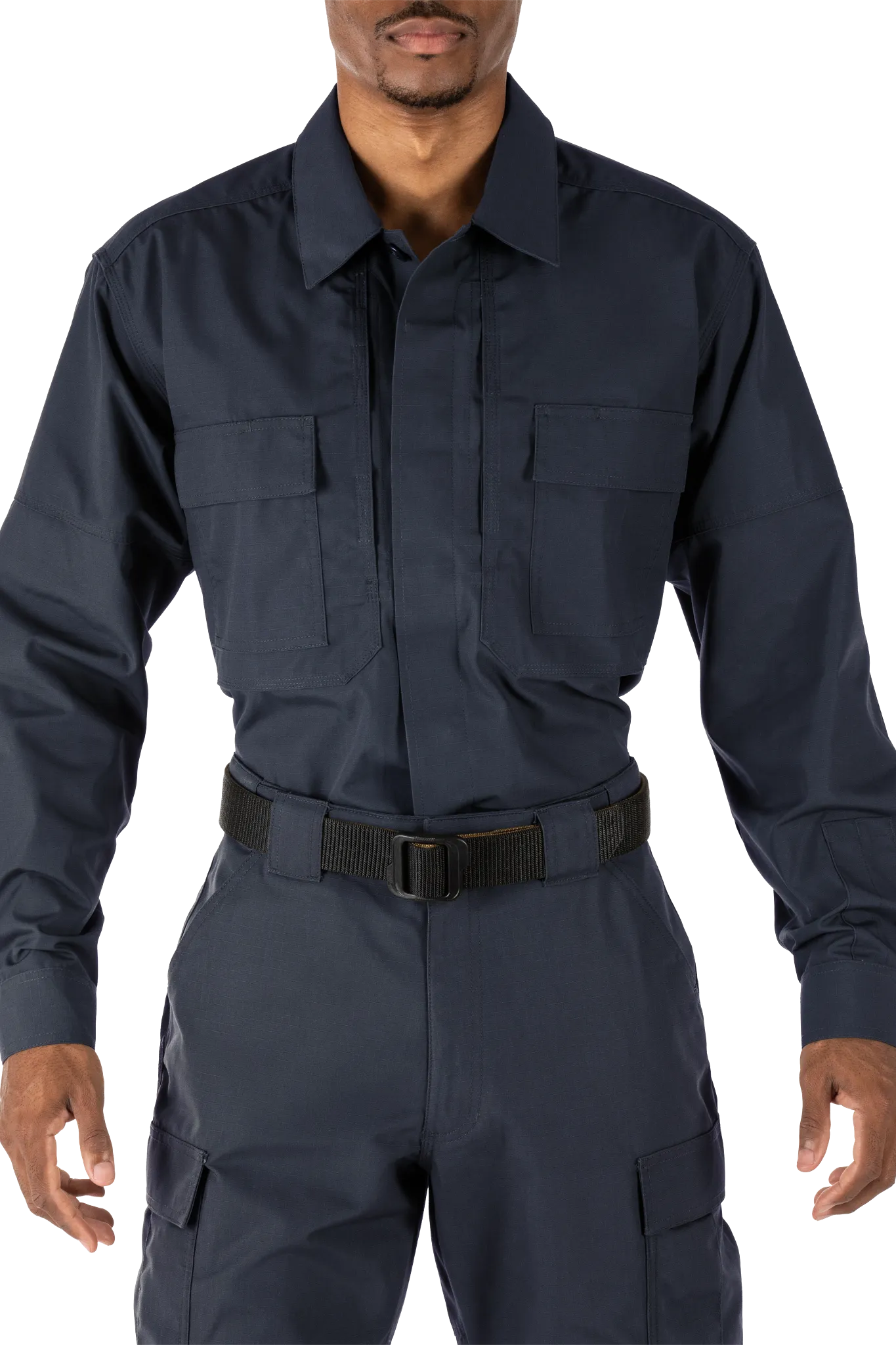 5-72002ABR724SR Ripstop TDU Long Sleeve Shirt - Dark Navy, Small - Regular