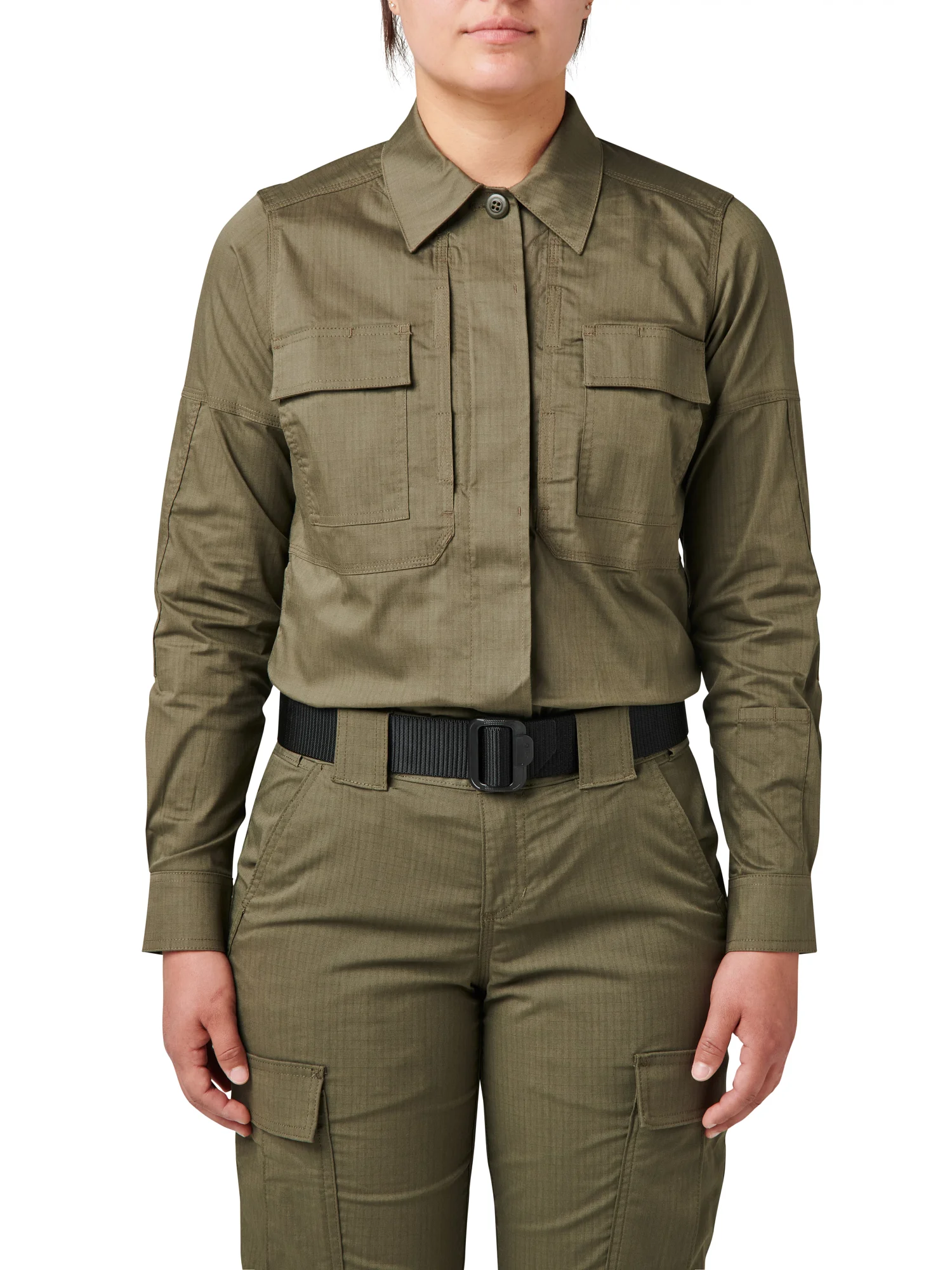 5.11 Tactical - Camisa de manga larga con tejido antidesgarro Flex-Tac&#174; TDU&#174; para mujer