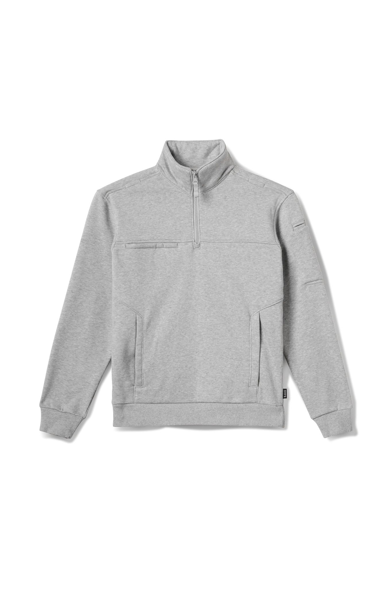 5-76100870161XR Women 0.25 Zip Regular Job Shirt, Heather Grey - 1X