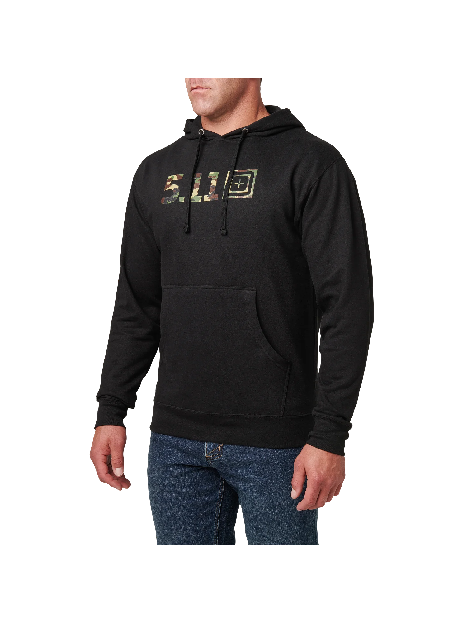 5.11 Tactical - Sudadera con capucha y estampado de camuflaje 5.11[+]&#174; Woodland