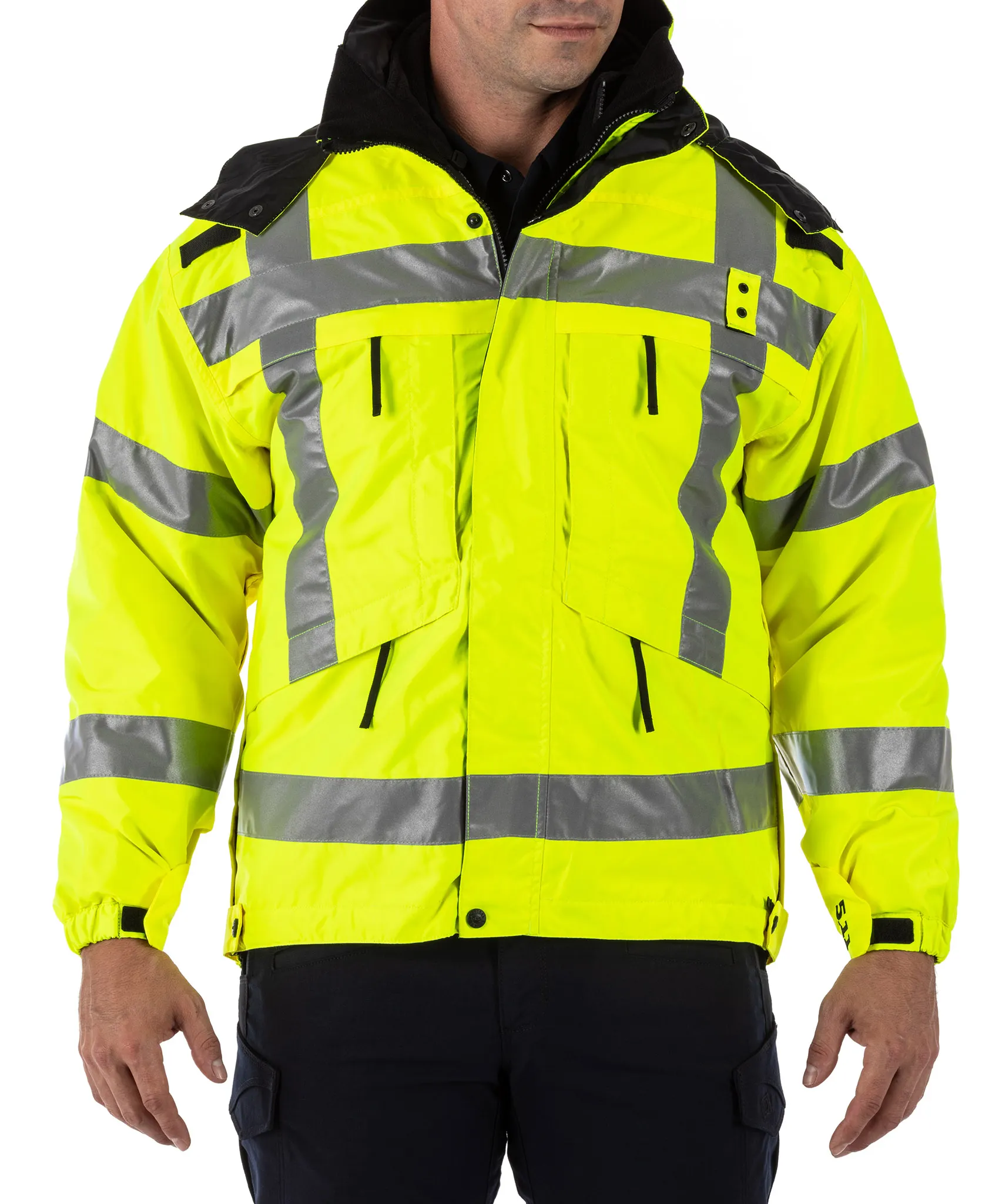 5-48033ABR320M Mens 3-In-1 Rev High-Vis Parka Jacket, Yellow - Medium