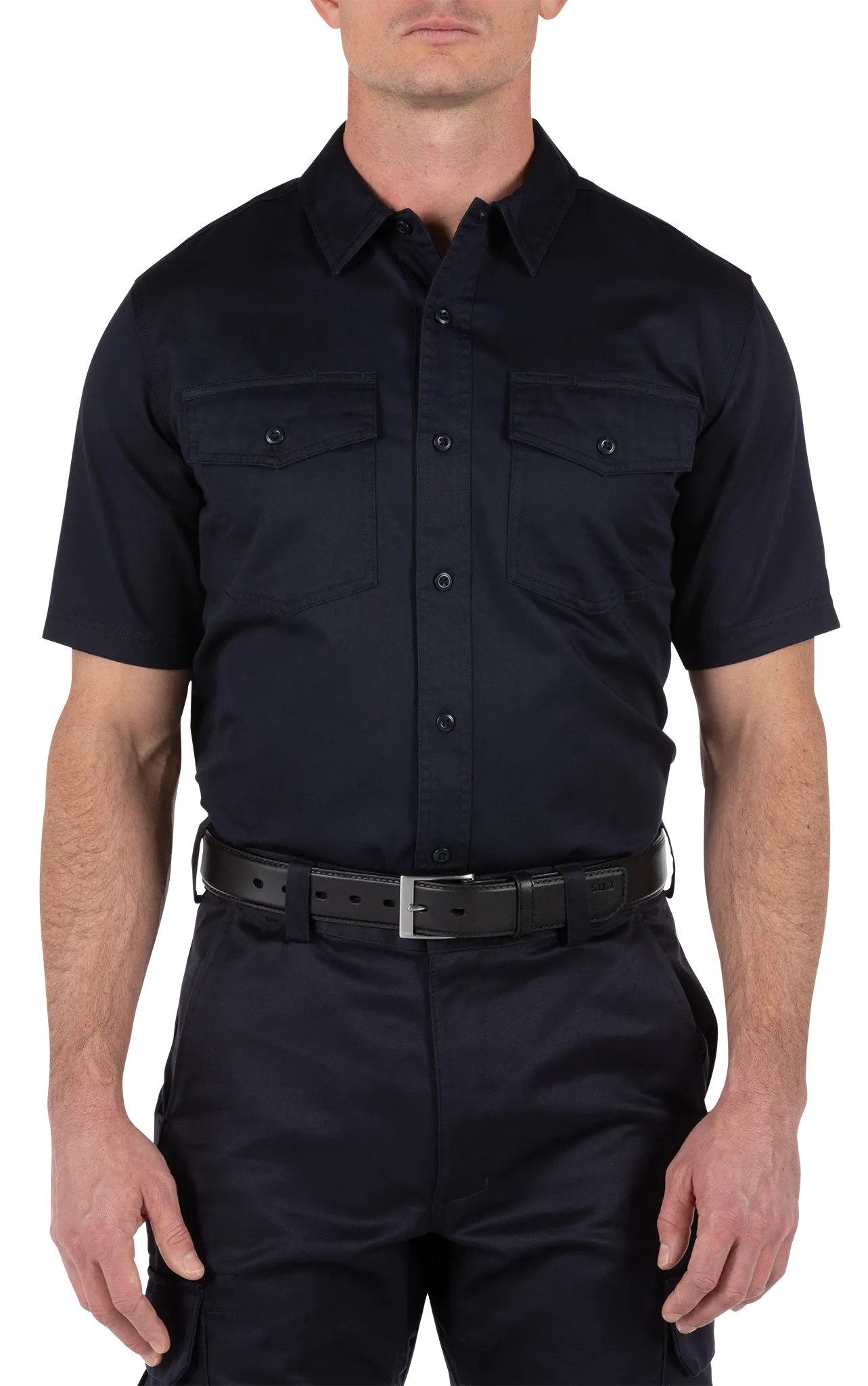 5-71391720M Company Short Sleeve Shirt, Fire Navy - Medium