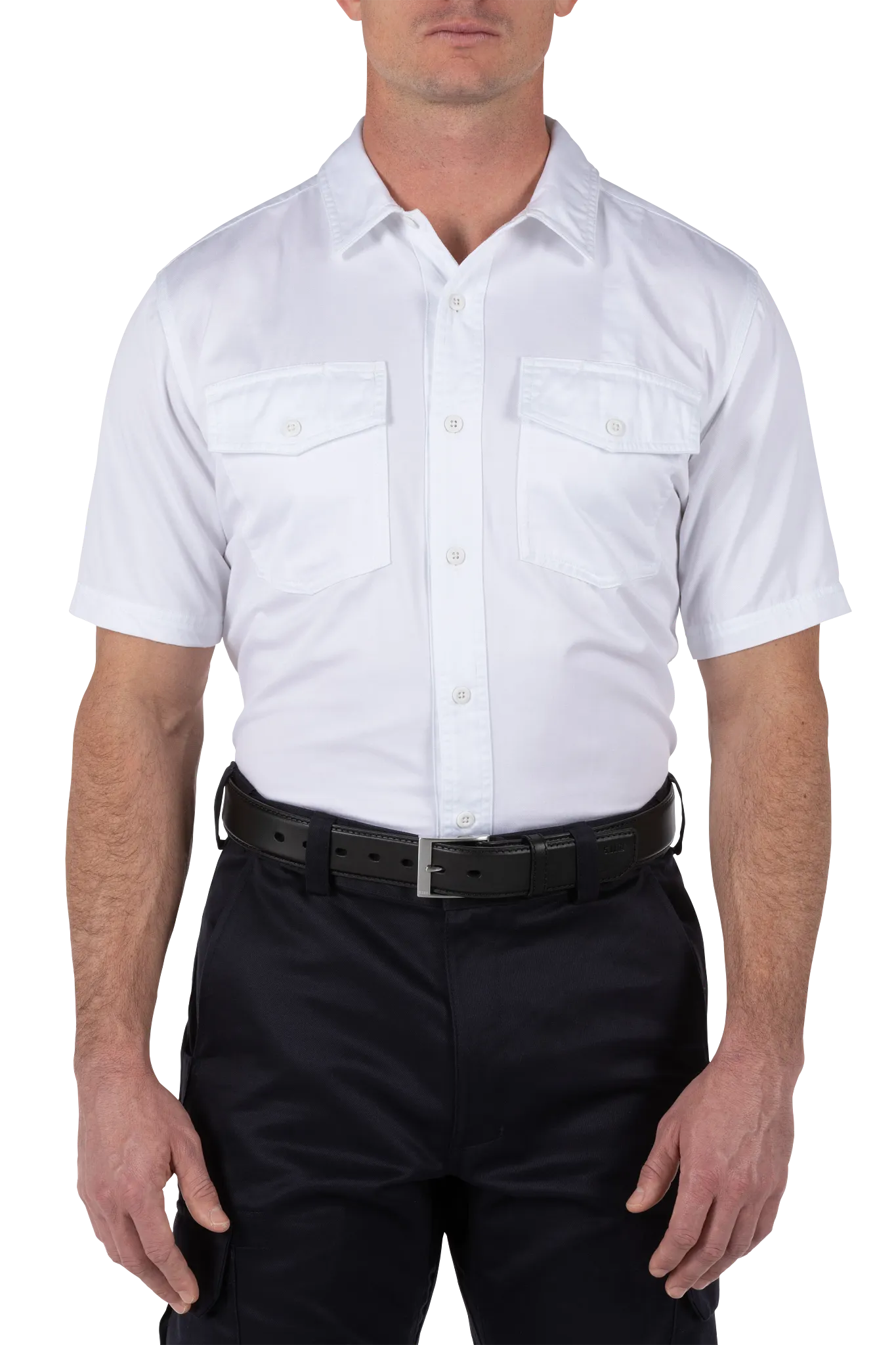 5-71391010XL Company Short Sleeve Shirt, White - Extra Large