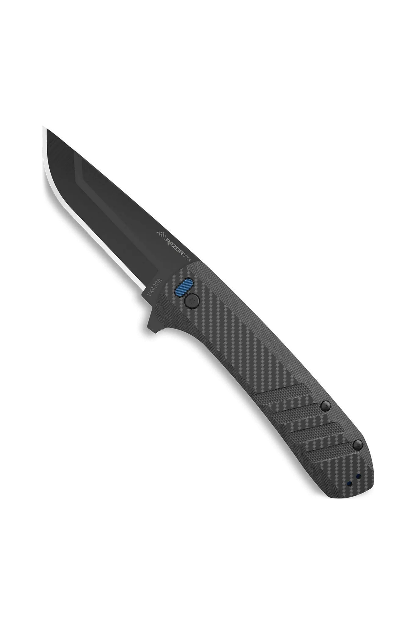 OE-VX430A-C Razorvx4 Carbon Weave Over G-10-ceramic Ball Bearings Knife