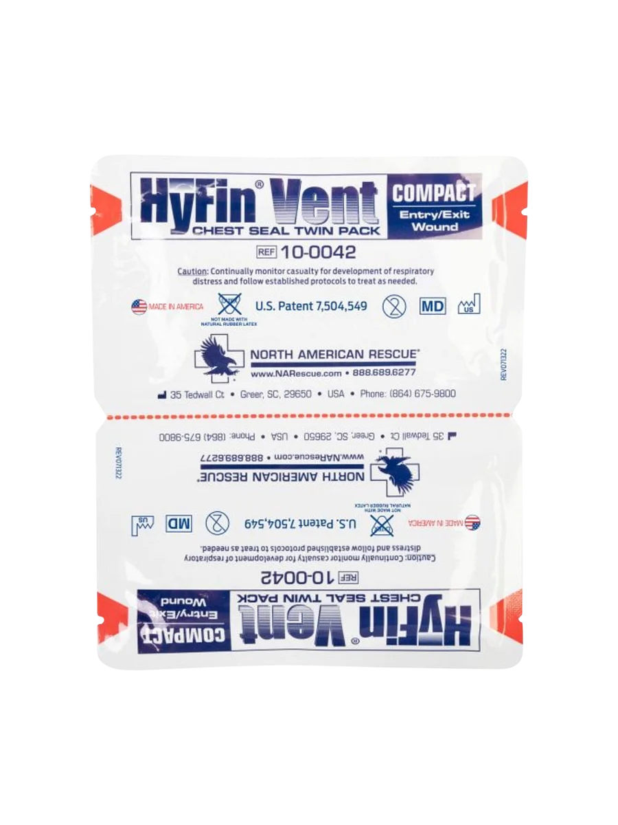 5.11 Tactical - North American Rescue&#8482; Dressing, Chest Seal - Hyfin Compact (Vented) Twin Pack By North American Rescue&#8482;