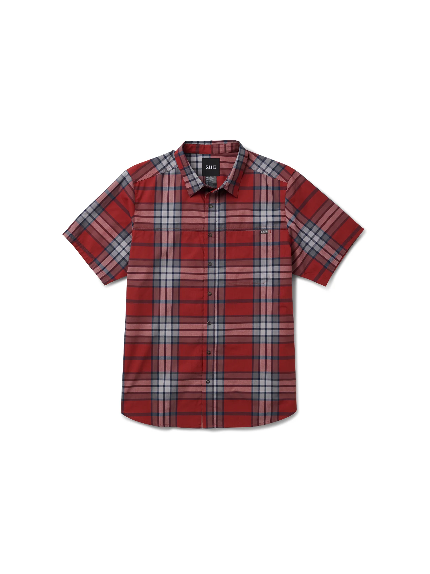 short sleeve plaid dress shirts Short Sleeve Plaid 1/2 Zip Shirt Khaki/Gray / XL